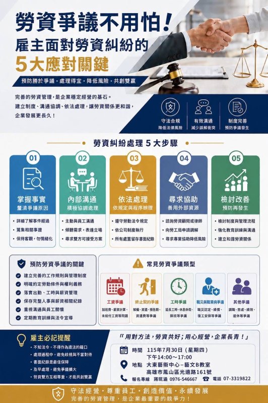 勞資爭議不用怕，雇主面對勞資糾粉的5大應對關鍵